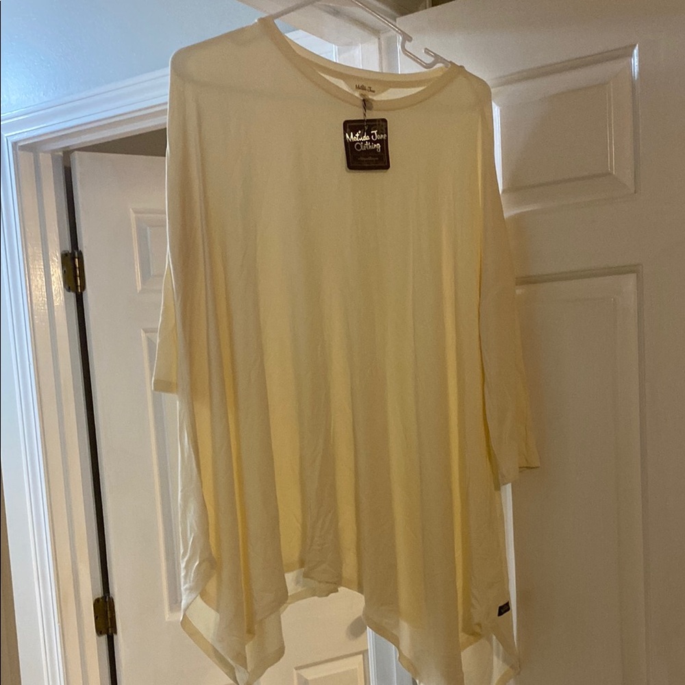 Matilda Jane White Boxy 3/4 Sleeve Tunic